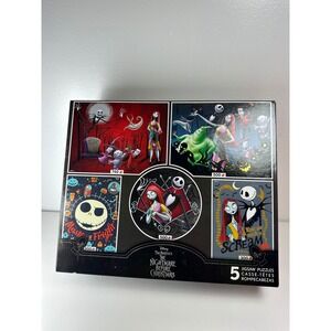 Disney Nightmare Before Christmas 5 Jigsaw Puzzles Set Jack Skellington Ceaco